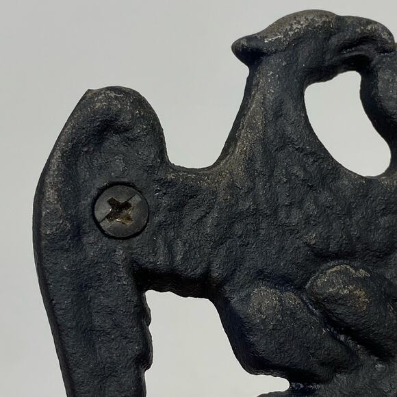 Federal Style Black Cast Iron Flying Eagle Towel Robe Hat Coat Keys‎ Hook JM172 - Picture 10 of 10